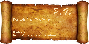 Pandula Iván névjegykártya
